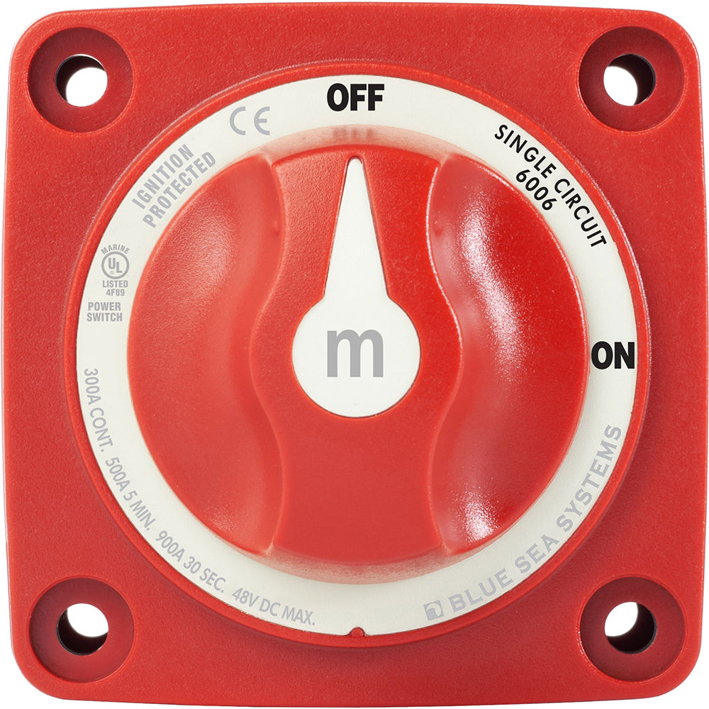 Blue Sea 6006 m-Series (Mini) Battery Switch Single Circuit ON/OFF Red [6006]