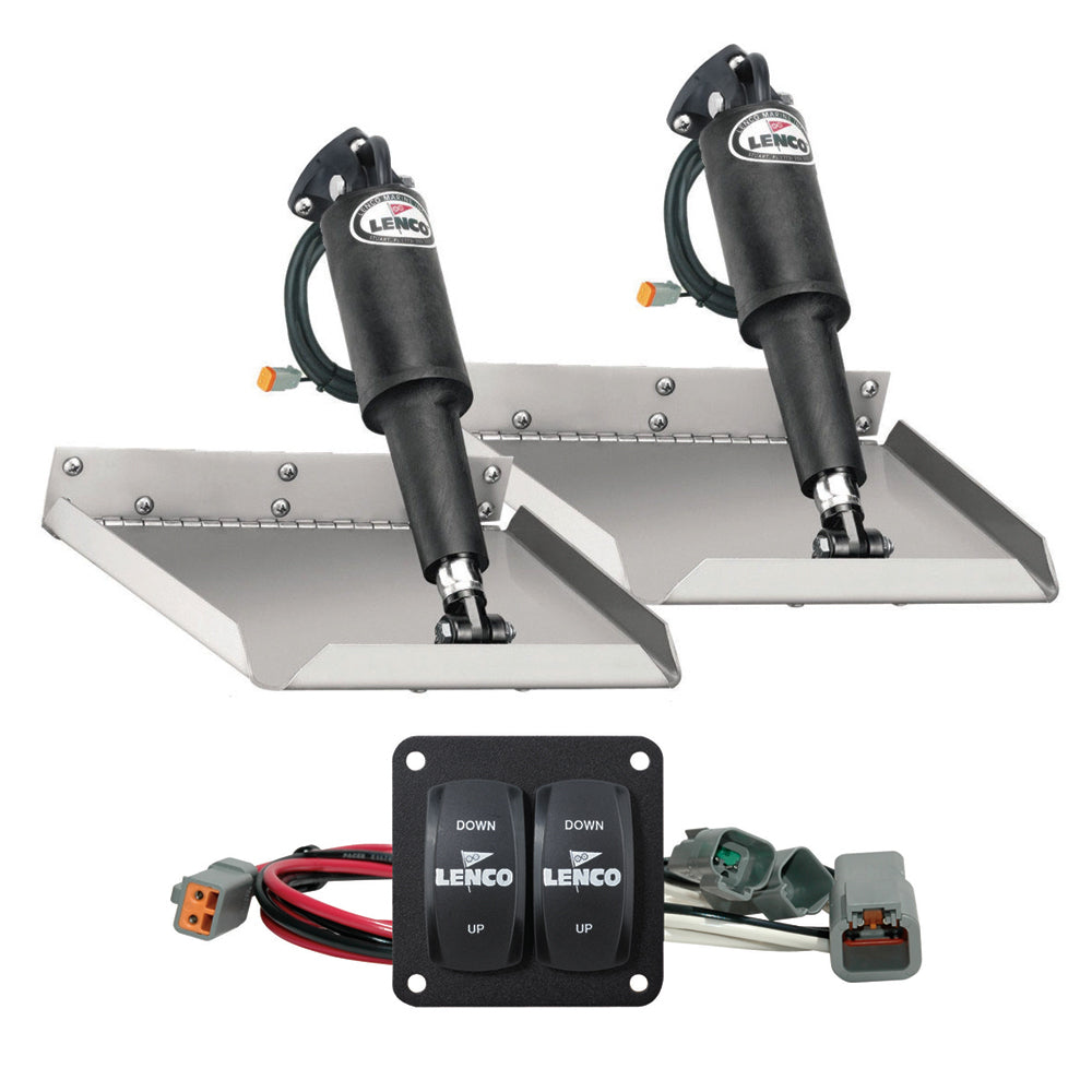 Lenco 12" x 12" Edge Mount Trim Tab Kit w/Double Rocker Switch Kit [15102-104]