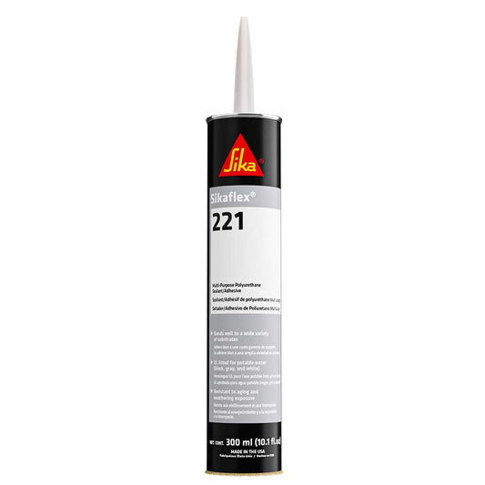 Sika Sikaflex 221 Multi-Purpose Polyurethane Sealant/Adhesive - 10.3oz(300ml) Cartridge - Black [90893]
