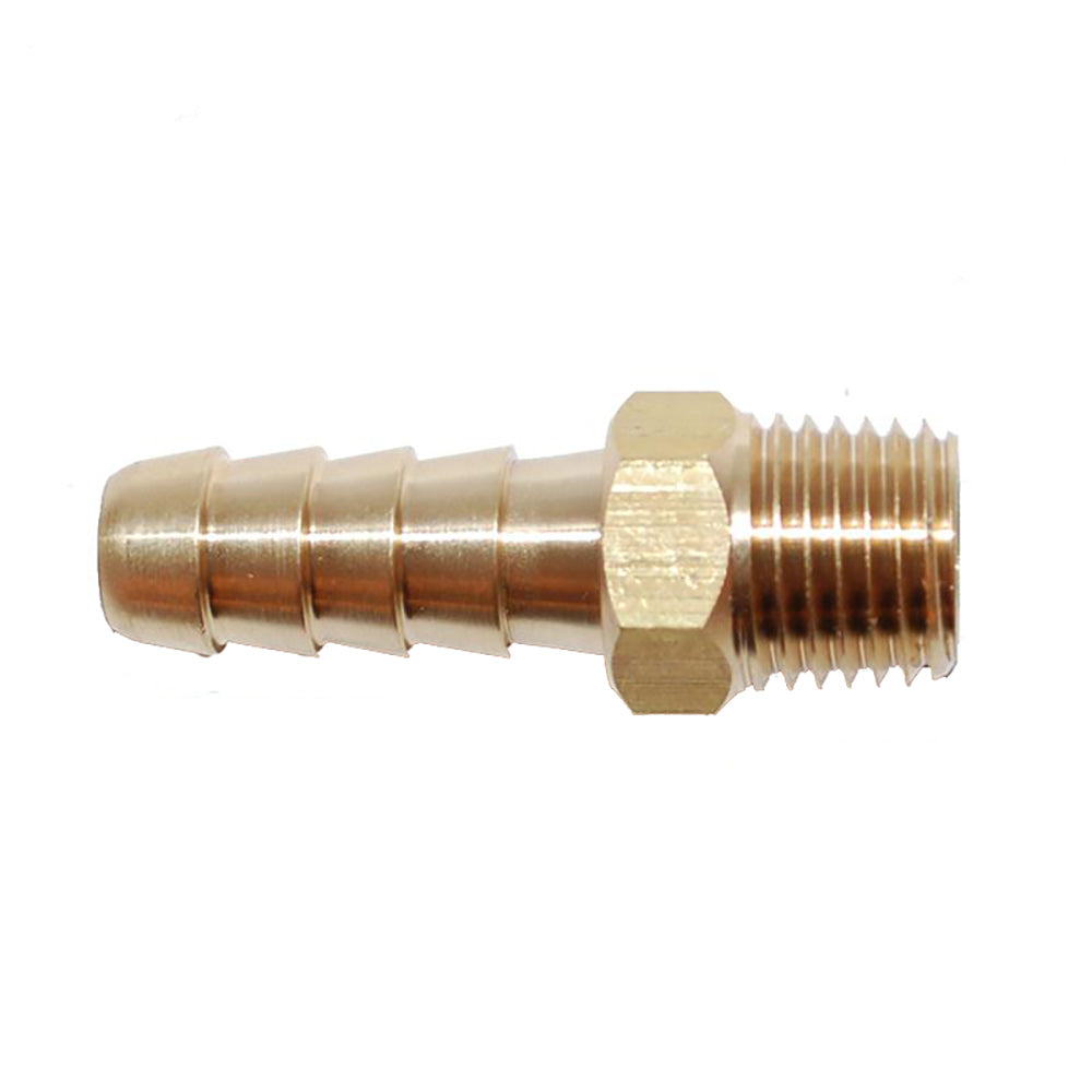 Attwood Universal Brass Fuel Hose Fitting - 1/4" NPT x 5/16" Barb [88FBM101-6]